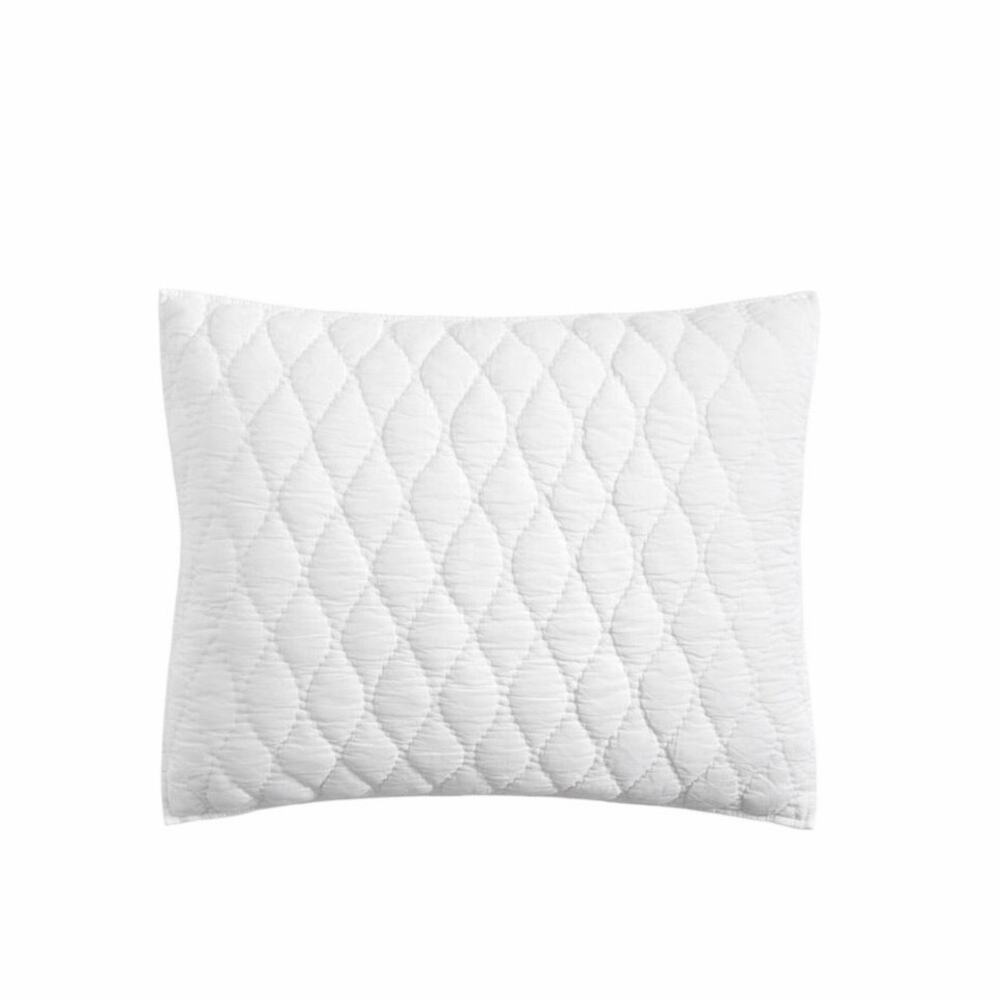Pottery Barn Voile Quilted Sham Set of 2 White